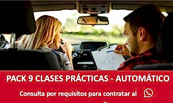PACK 9 CLASES PRÁCTICAS AUTO AUTOMÁTICO