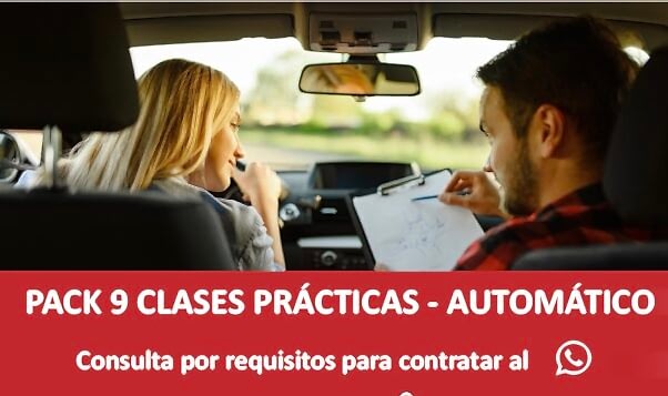 PACK 9 CLASES PRÁCTICAS AUTO AUTOMATICO